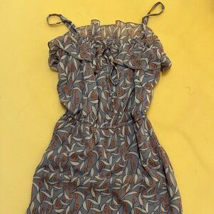 Women’s Floral Blue Ruffle Sundress